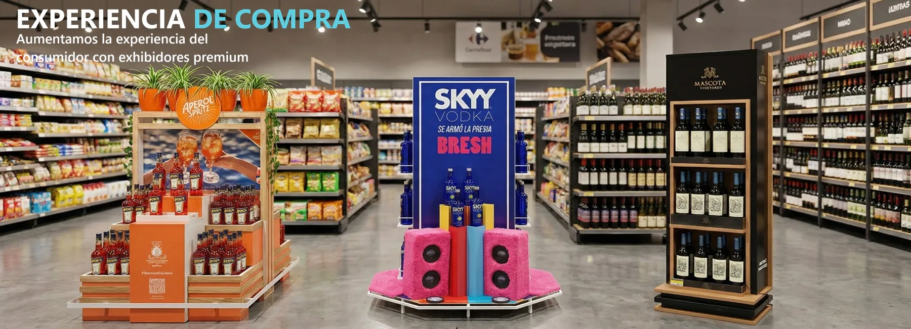 Exhibidores premium para la experiencia de compra